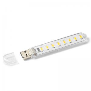 Лампа светодиодная USB Lesko H1926-8 LED для повербанка ноутбука холодный свет