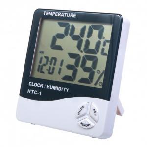 Термогігрометр Generic HTC-1 годинник будильник метеостанція