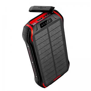 Повербанк Xionel i26w 20000mA УМБ Power Bank із сонячною батареєю та ліхтариком Black + Red. Photo 2