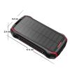 Повербанк Xionel i26w 20000mA УМБ Power Bank с солнечной батареей и фонариком Black +  Red