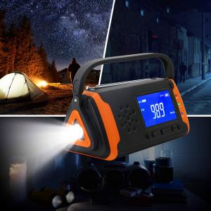 Ліхтар кемпінговий з динамо KAYINOW 088 4000 mAh FM AM радіо повербанком. Photo 3