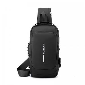 Сумка TT-6051 нагрудна через плече з USB виходом і кодовим замком Black. Photo 2