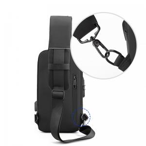 Сумка TT-6051 нагрудна через плече з USB виходом і кодовим замком Black. Photo 3
