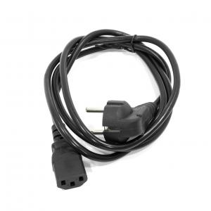 Кабель живлення Lesko 1,5м Euro мережевий шнур 220В вилка із заземленням для комп'ютера. Photo 2