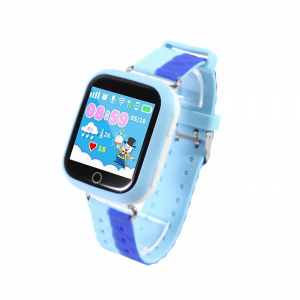 Дитячий смарт-годинник UWatch Q100S Blue з GPS трекером екран 1.54 сенсор Bluetooth Сім карта