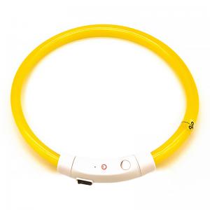 Светодиодный LED ошейник L-18 USB светящийся водоотталкивающий для собак и котов. Photo 2