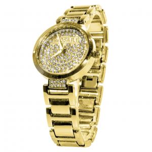 Наручний годинник BAOSAILI KJ805 Gold з камінням модний дизайн Баосаїлі для жінок та дівчат