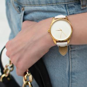 Годинник ZIZ Мінімалізм (білий, золото). Photo 2